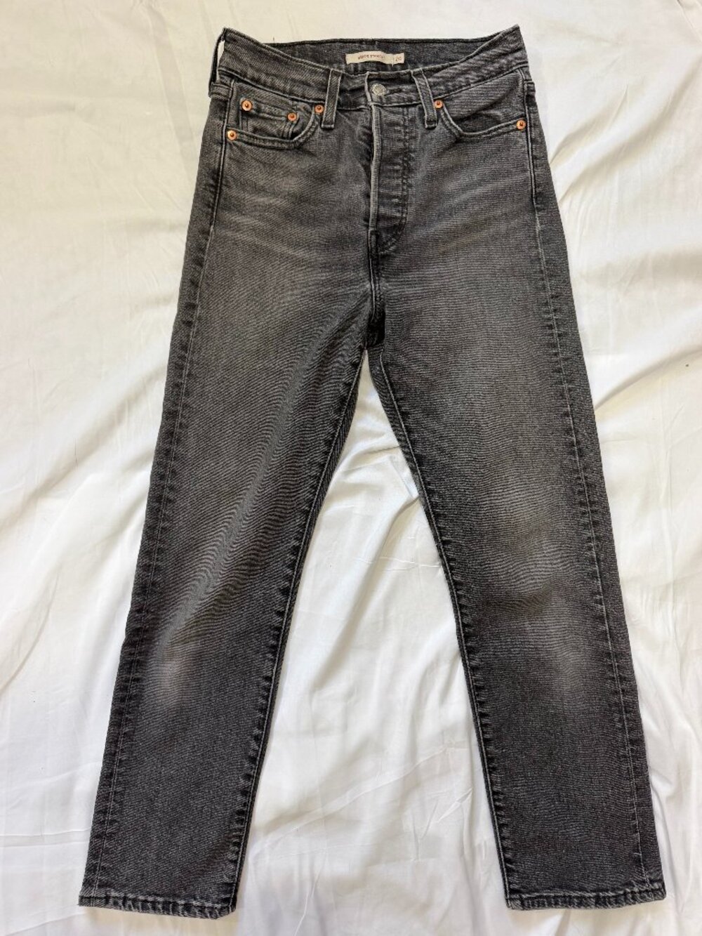Levi's Wedgie Straight Jeans Black Women's Size 26
